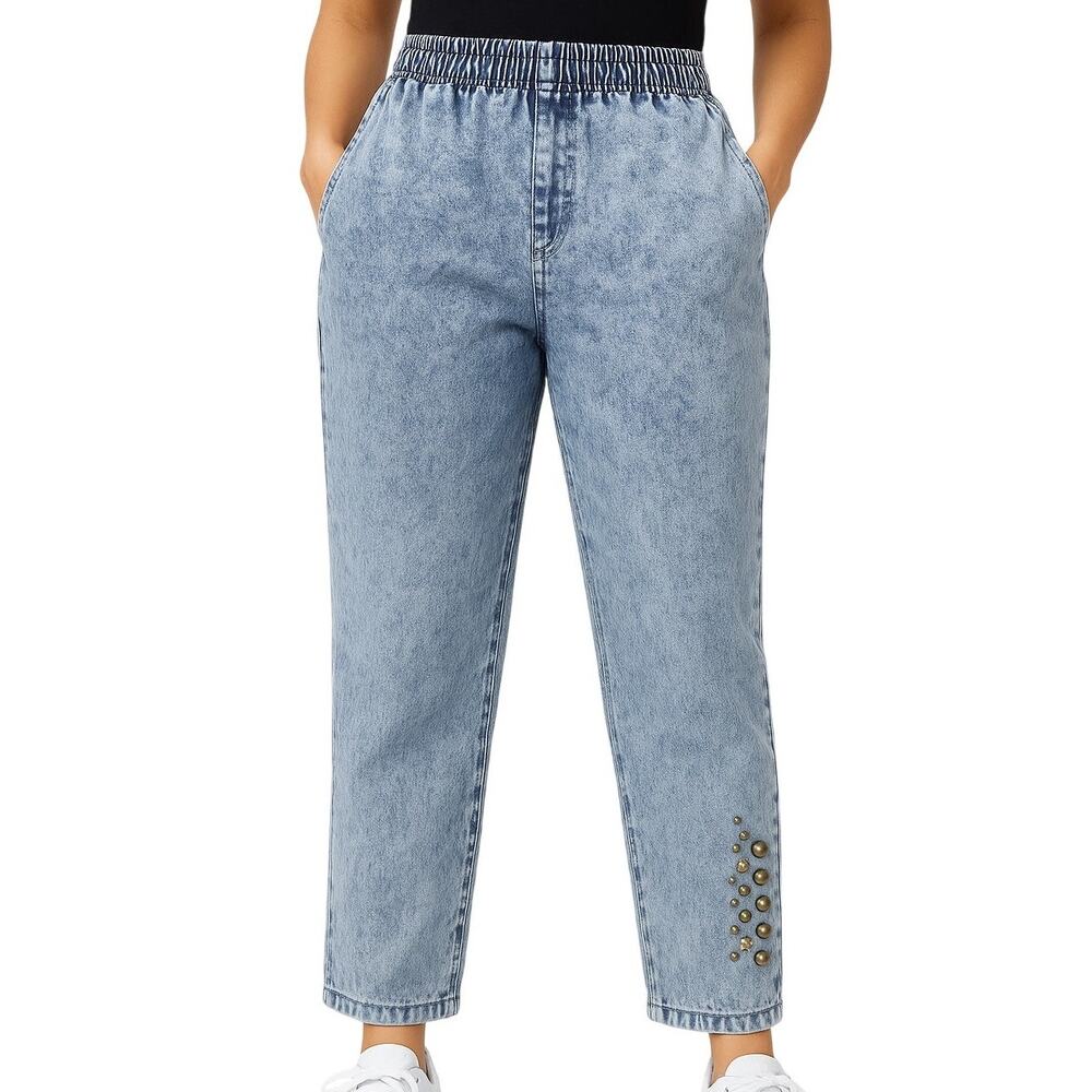 Gepetto 1980s Vintage Acid Wash High Rise Mom Jeans Large 30" Size 12